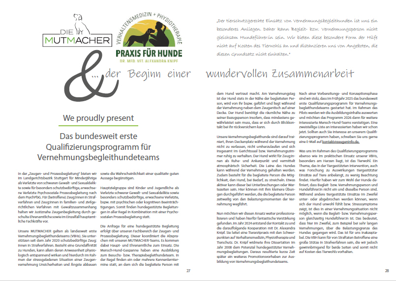 Praxis für Hunde | Dr. Alexandra Knipf Artikel
